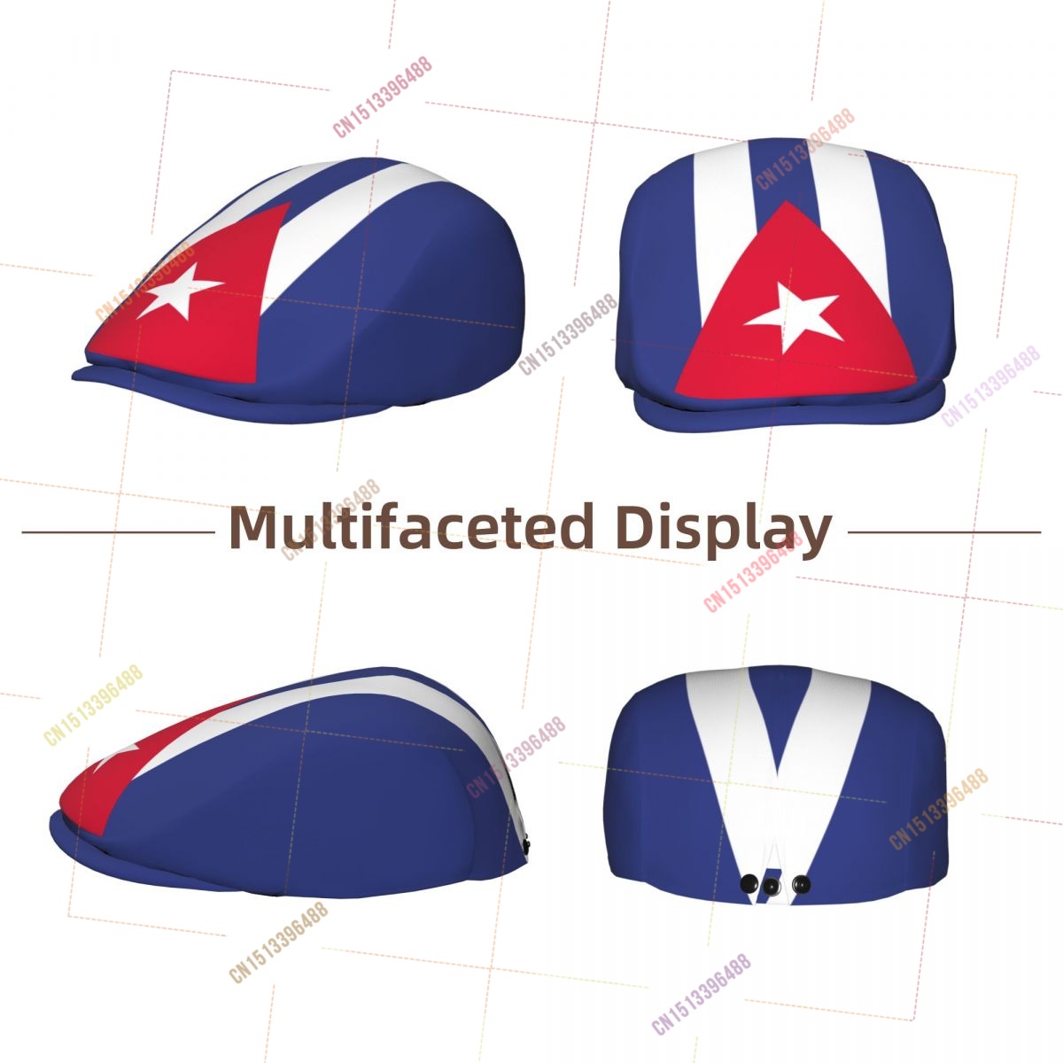 Cuba Flag Men Women Flat Ivy G - Newsboy Cap Ivy recension och pris