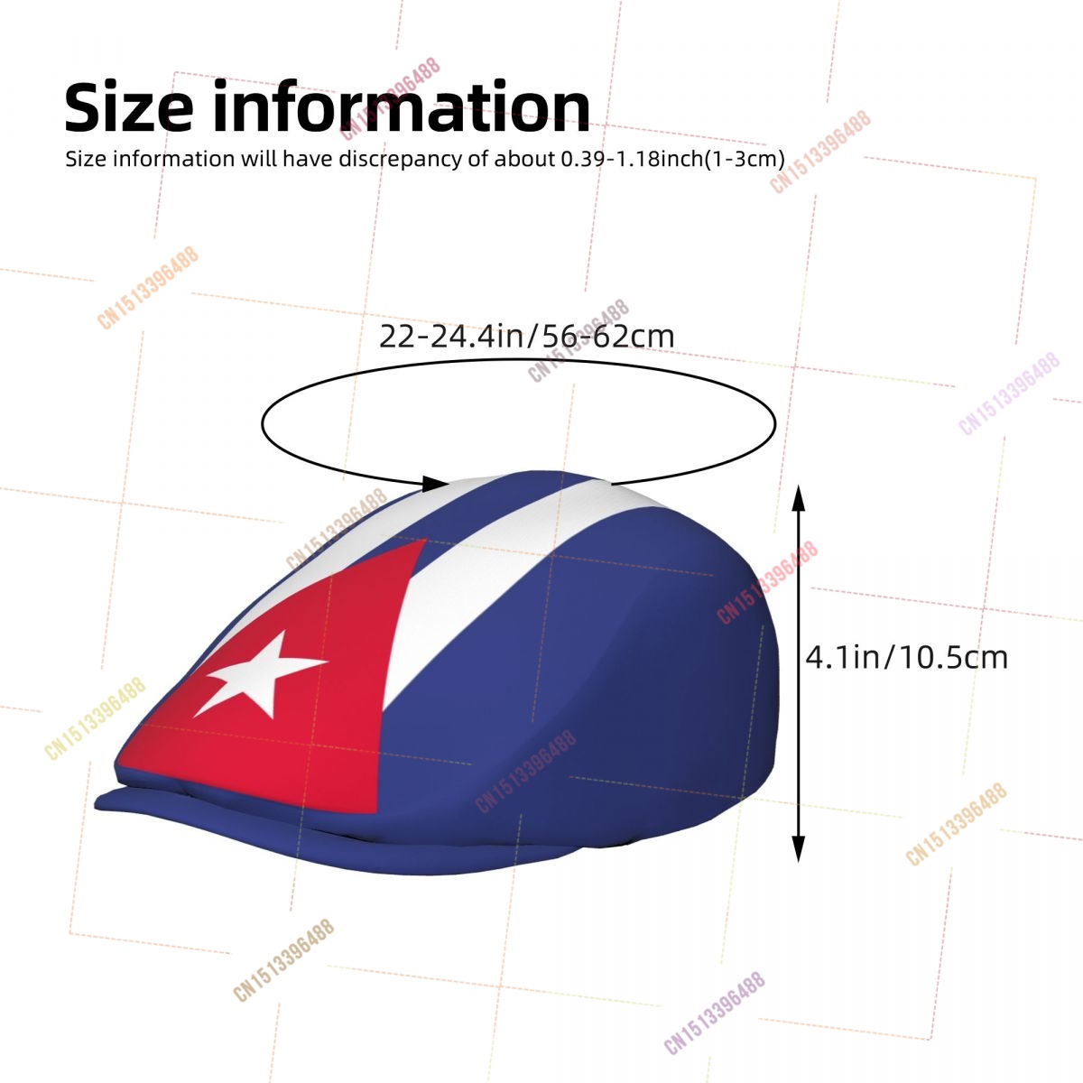 Cuba Flag Men Women Flat Ivy G - Newsboy Cap Ivy recension och pris