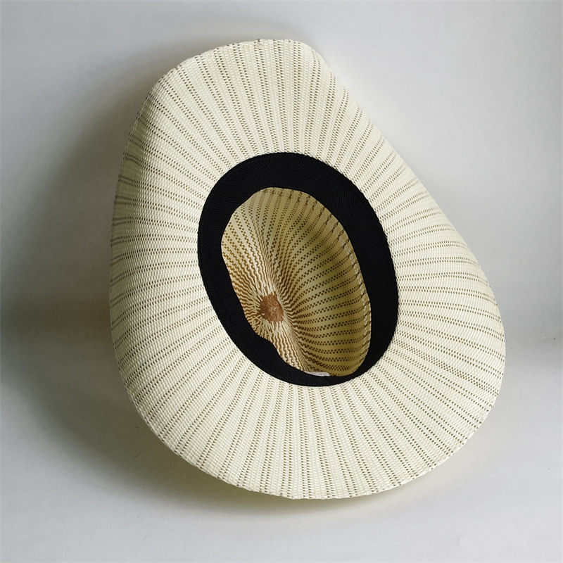 Colorful Rolled Cuff Hat Straw - Cowboy Hat Straw recension och pris