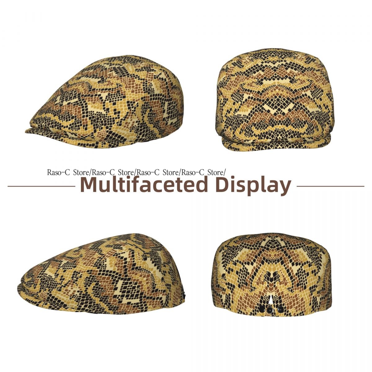 Adult Flat Cap Green Snake Ski - Newsboy Cap Ivy recension och pris